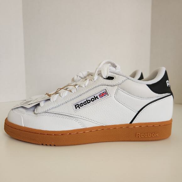 Reebok Unisex Club C Bulc Shoes, White/Black/Gum, Men\'s 10,5 main image 8